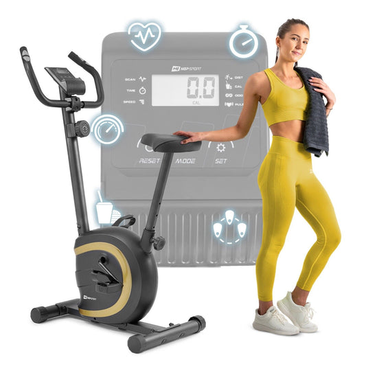 Hop-Sport Heimtrainer Fahrrad Vox - Magnetischer Hometrainer Mit Pulssensoren