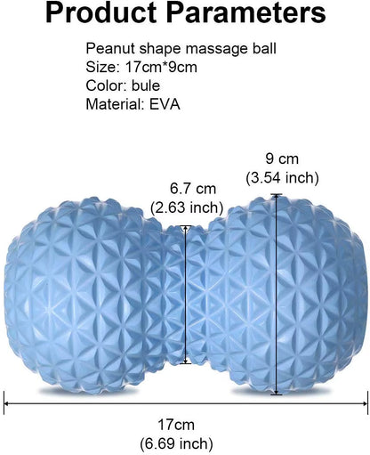 EVA Peanut Massage Ball Double Lacrosse Massage Ball Mobility Ball for Physical Therapy Deep Tissue Massage Tool Back Hand Foot