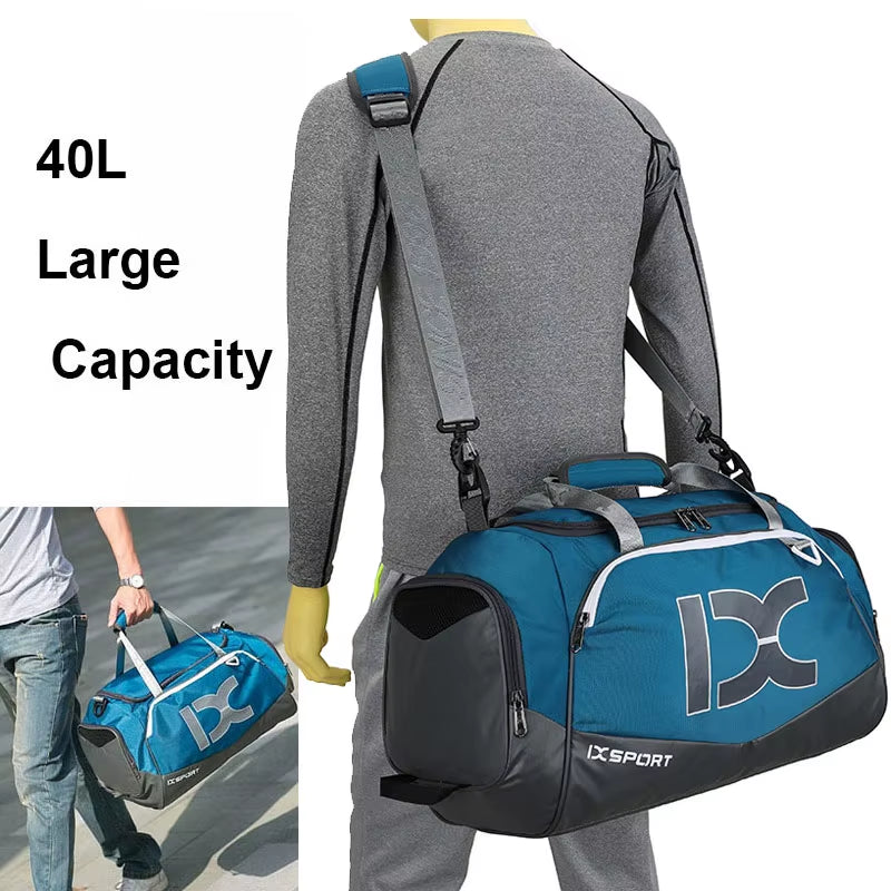 40L Large Gym Bag Fitness Wet Dry Training Men Yoga for Shoes Travel Shoulder Handbags Multifunction Work Out Swimming Bag