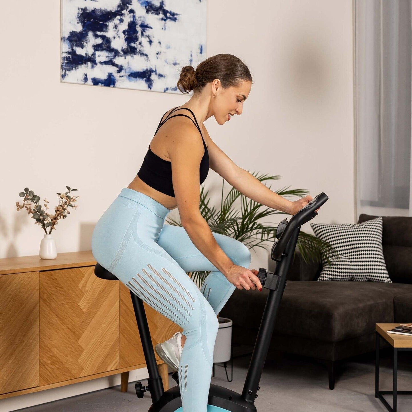 Hop-Sport Heimtrainer Fahrrad Vox - Magnetischer Hometrainer Mit Pulssensoren