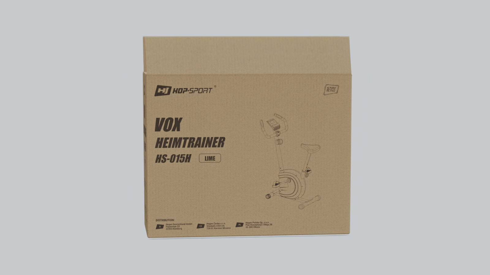 Hop-Sport Heimtrainer Fahrrad Vox - Magnetischer Hometrainer Mit Pulssensoren