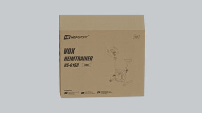 Hop-Sport Heimtrainer Fahrrad Vox - Magnetischer Hometrainer Mit Pulssensoren